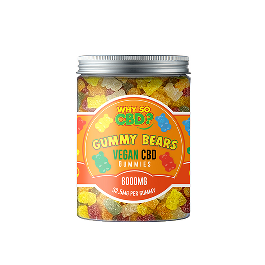 Why So CBD? 6000mg CBD Large Vegan Gummies - Gummy Bears