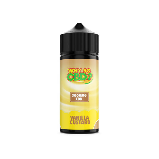 Why So CBD? 3000mg Full Spectrum CBD E-liquid 120ml - Vanilla Custard