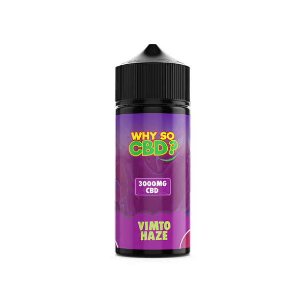 Why So CBD? 3000mg Full Spectrum CBD E-liquid 120ml - Vimto Haze