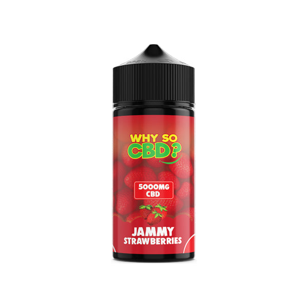 Why So CBD? 5000mg Full Spectrum CBD E-liquid 120ml - Jammy Strawberries