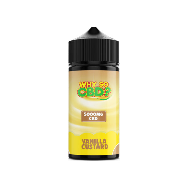 Why So CBD? 5000mg Full Spectrum CBD E-liquid 120ml - Vanilla Custard Why So CBD? 5000mg Full Spectrum CBD E-liquid 120ml - Vanilla Custard