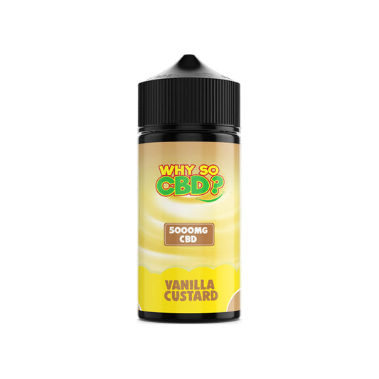 Why So CBD? 5000mg Full Spectrum CBD E-liquid 120ml - Vanilla Custard