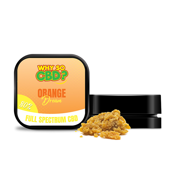 Why So CBD? 80% Full Spectrum CBD Crumble 1g - Orange Dream