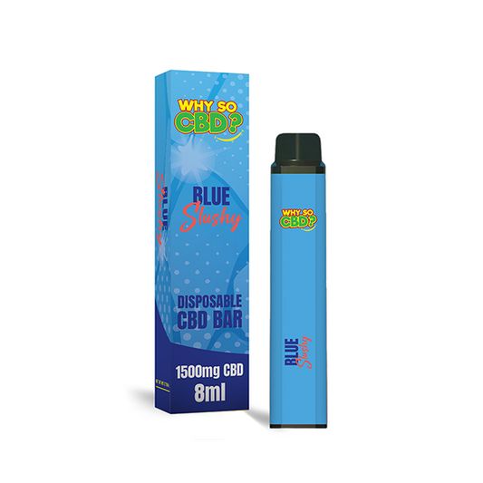 Why So CBD? 1500mg CBD Broad Spectrum Disposable Vape 8ml -  Blue Slushy