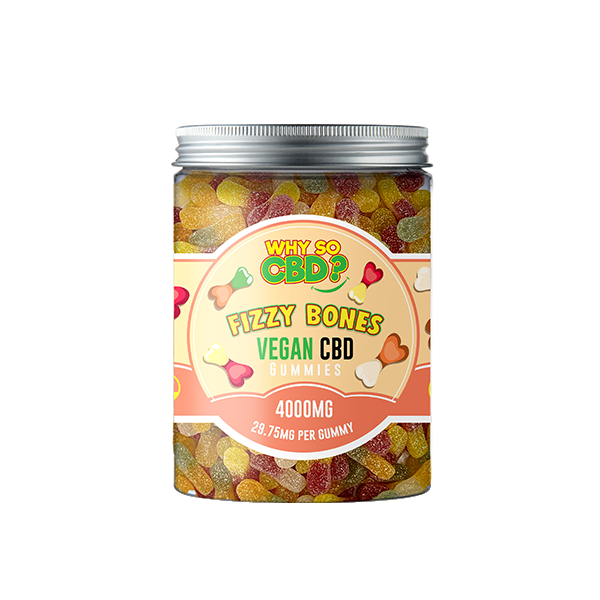 Why So CBD? 4000mg CBD Large Vegan Gummies - Fizzy Bones