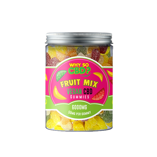 Why So CBD? 6000mg CBD Large Vegan Gummies - Fruit Mix