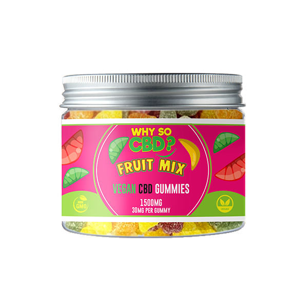 Why So CBD? 1500mg Broad Spectrum CBD Small Vegan Gummies - Fruit Mix