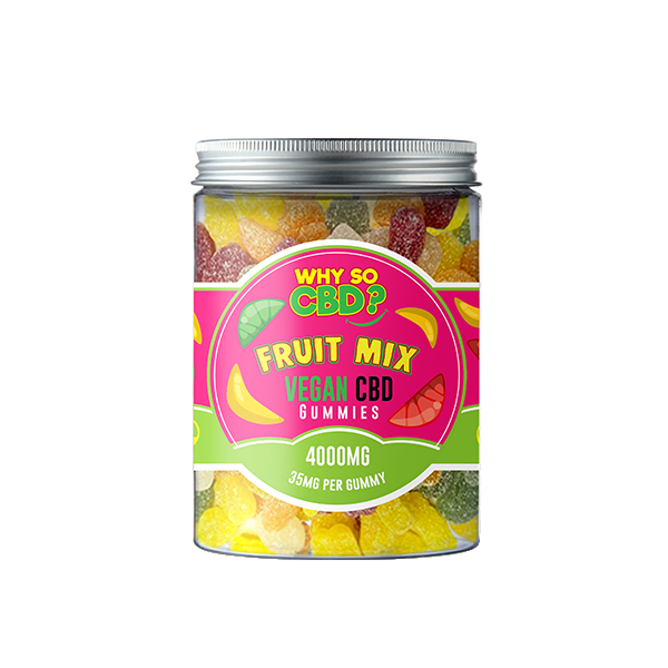 Why So CBD? 4000mg CBD Large Vegan Gummies - Fruit Mix