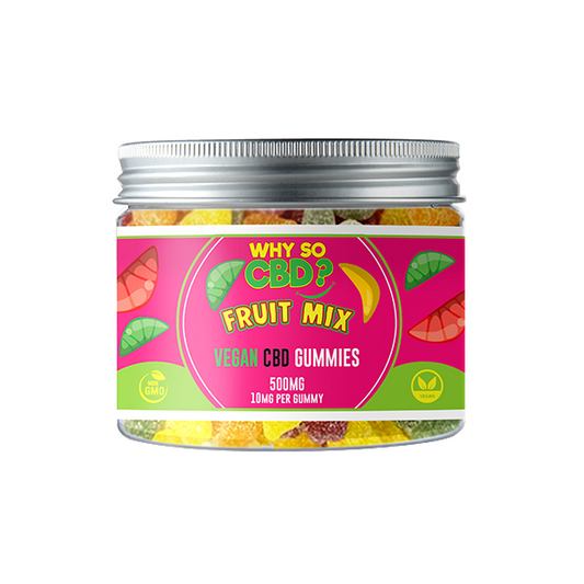 Why So CBD? 500mg Broad Spectrum CBD Small Vegan Gummies - Fruit Mix