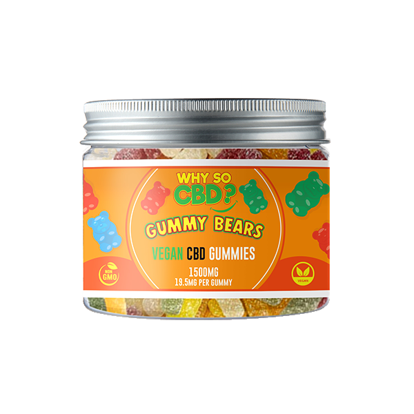 Why So CBD? 1500mg Broad Spectrum CBD Small Vegan Gummies - Gummy Bears