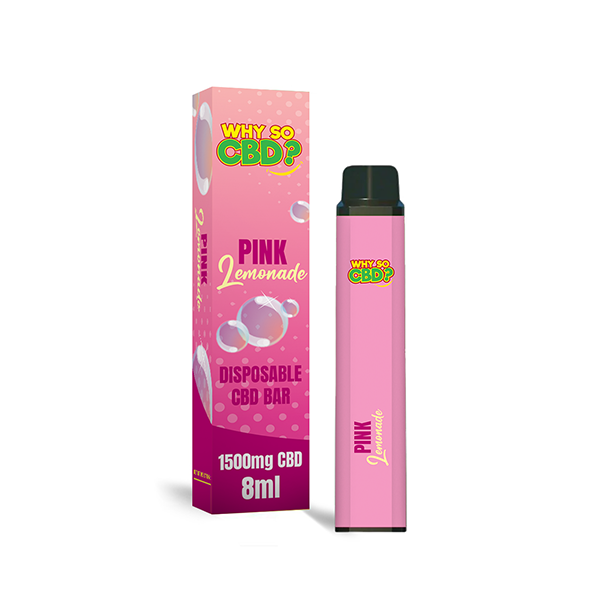 Why So CBD? 1500mg CBD Broad Spectrum Disposable Vape 8ml - Pink Lemonade