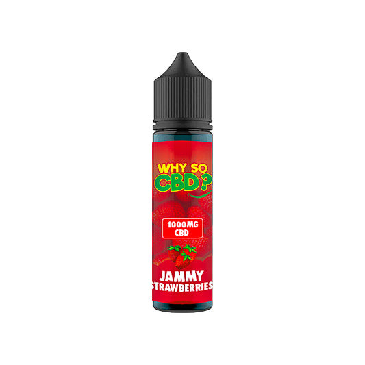 Why So CBD? 1000mg Full Spectrum CBD E-liquid 60ml - Jammy Strawberries