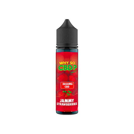 Why So CBD? 2000mg Full Spectrum CBD E-liquid 60ml - Jammy Strawberries