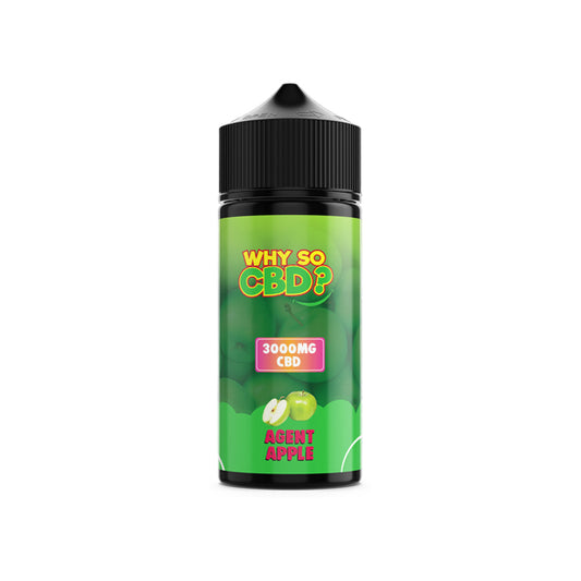 Why So CBD? 3000mg Full Spectrum CBD E-liquid 120ml - Agent Apple