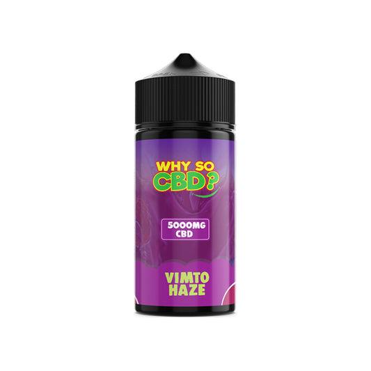 Why So CBD? 5000mg Full Spectrum CBD E-liquid 120ml - Vimto Haze