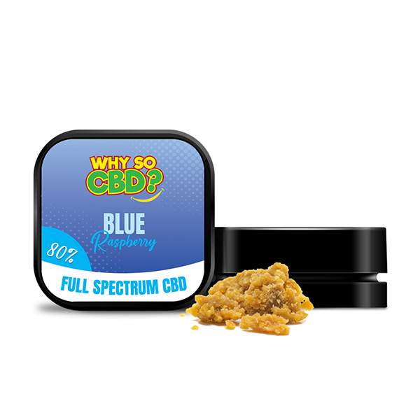 Why So CBD? 80% Full Spectrum CBD Crumble 1g - Blue Raspberry